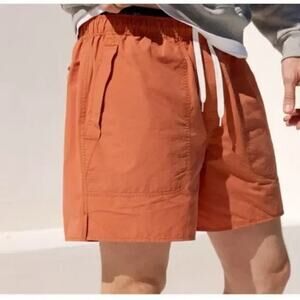 AYR The Dirtbag Rind Orange Organic Cotton Ripstop Casual Shorts Size XL